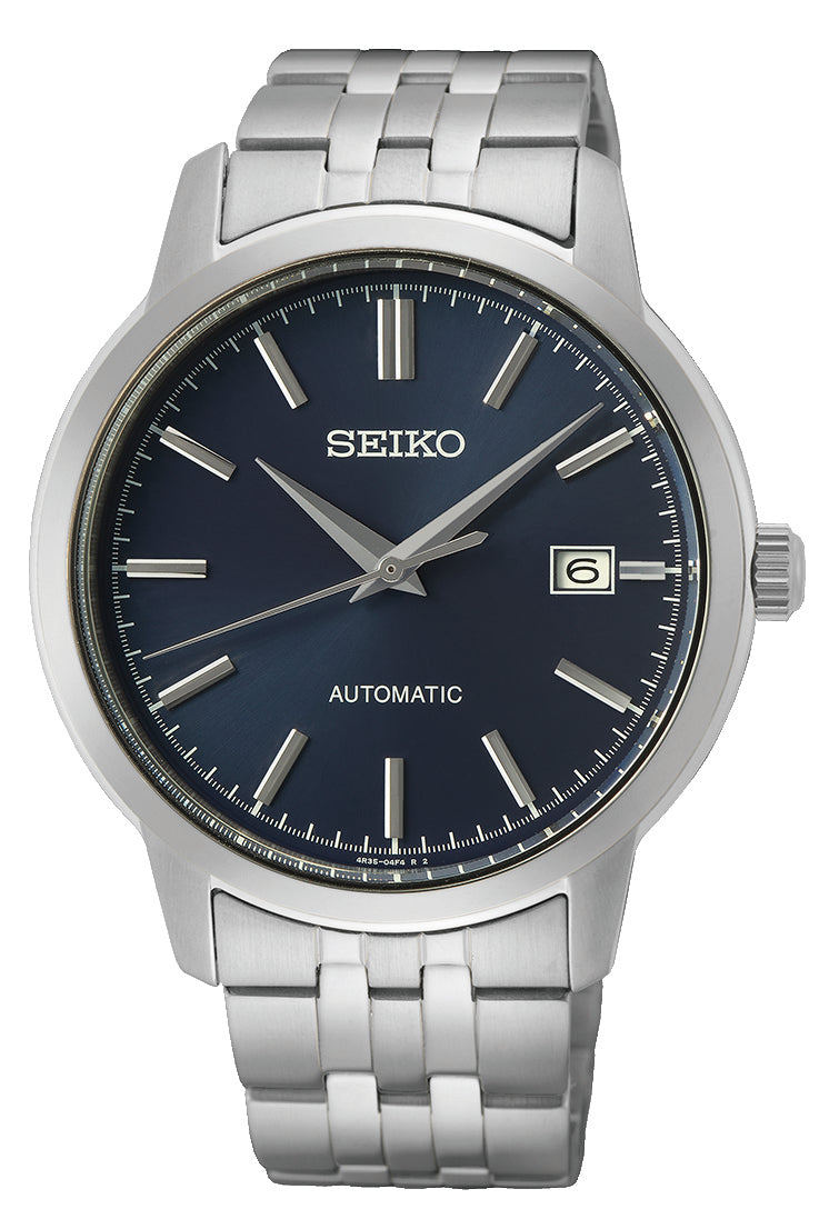 Seiko Silver and Blue Men's Analogue Watch SRPH87K Watches Seiko 