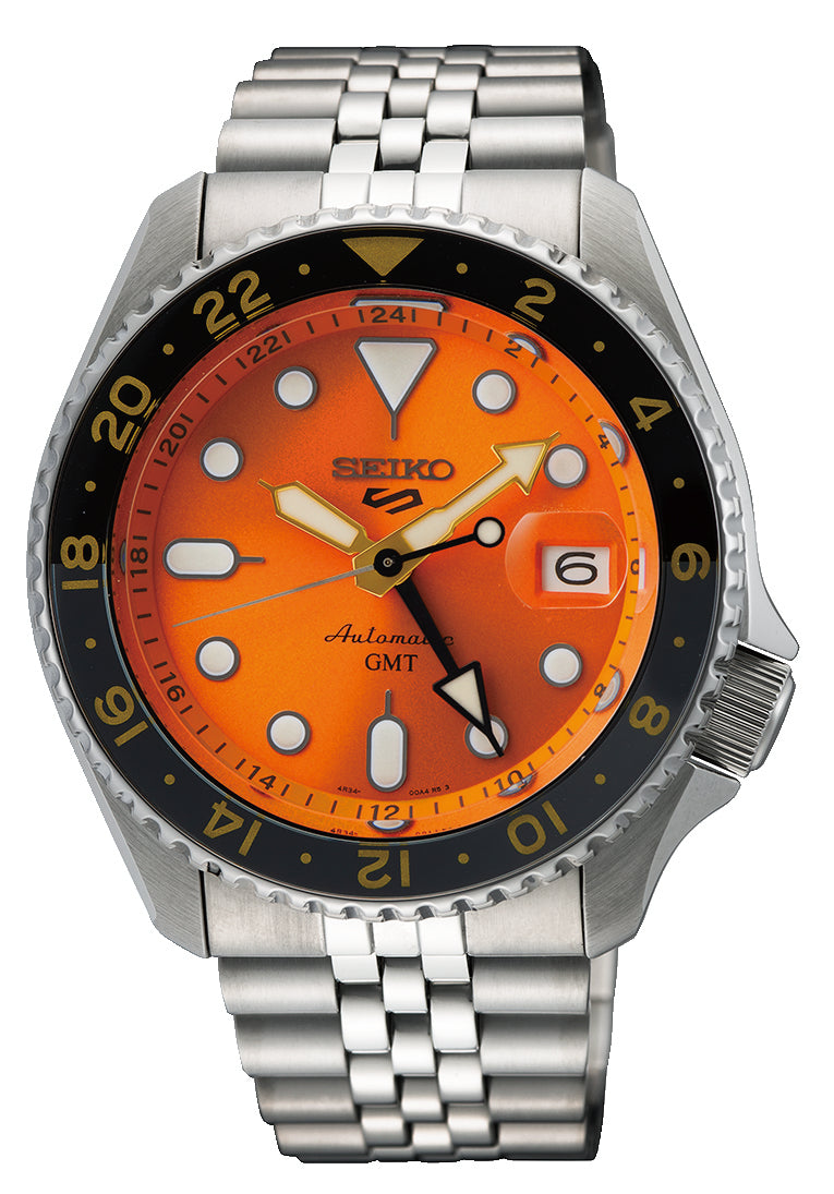 Seiko GMT Orange and Silver Men's Watch SSK005 Watches Seiko 