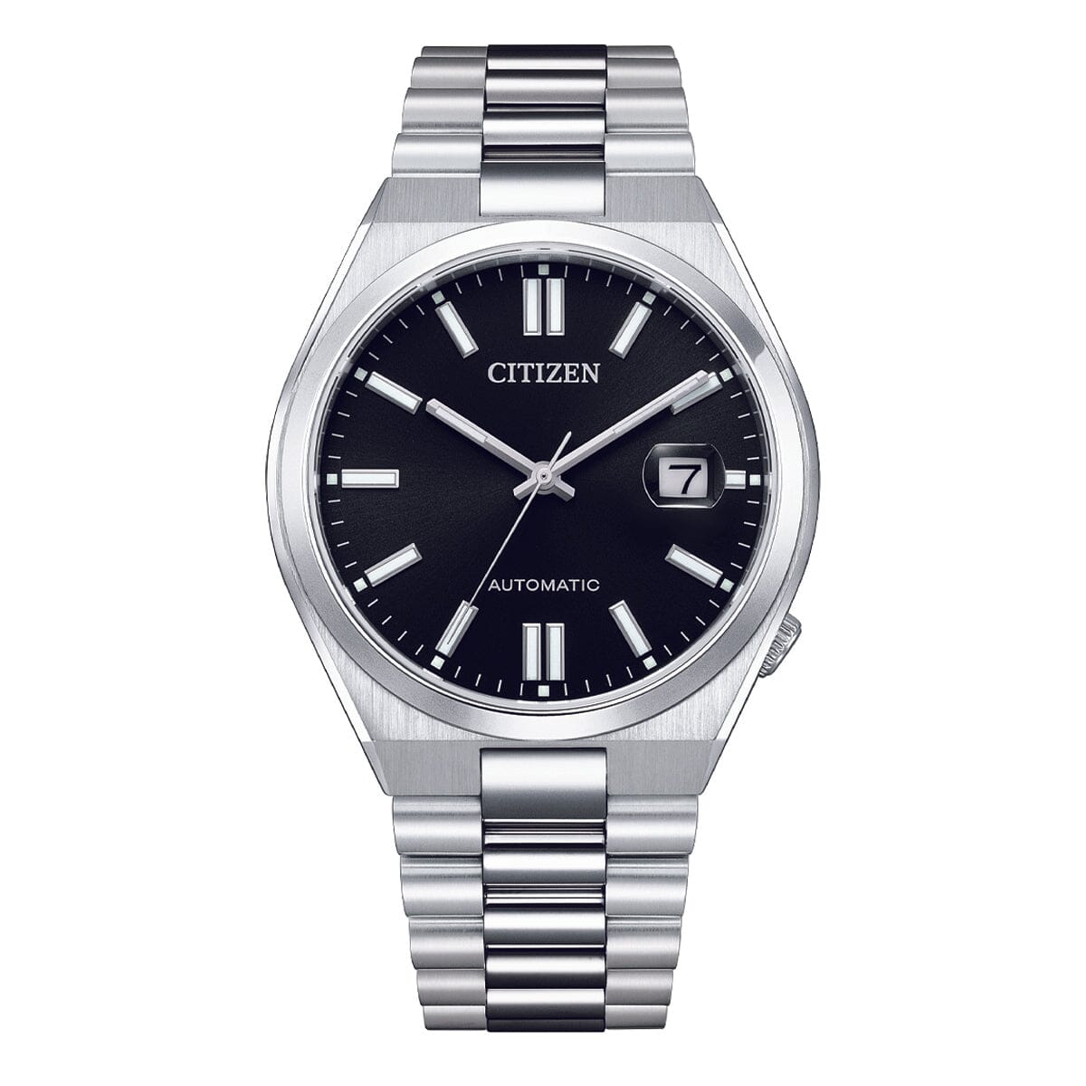 Citizen black and silver watch best sale