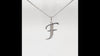 Diamond Initial Necklace in Sterling Silver