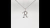 Diamond Initial Necklace in Sterling Silver