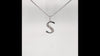 Diamond Initial Necklace in Sterling Silver