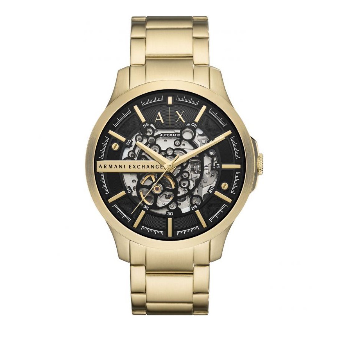 Armani exchange black and gold watch best sale