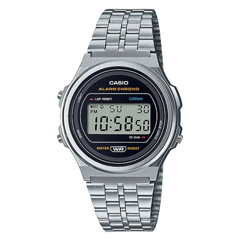Casio Vintage Digital Silver Watch A171WE-1ADF Watches Casio 