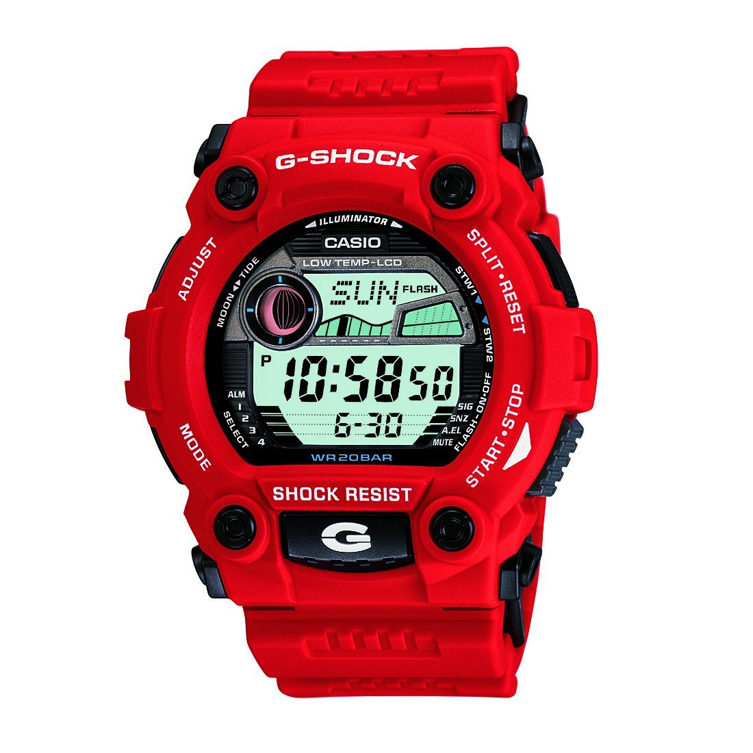 電池蓋 】 GQ-200 CASIO ウォッチ レッド 赤 カシオ G-SHOCK PROTECTION 検) 目覚まし時計 紫 パープル  マッスルタイム TQ-175 GQ-300 GQ-1000