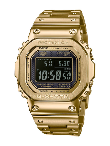 Casio G Shock 35th Anniversary All Gold Metal Watch GMW B5000GD 9DR Bevilles Jewellers