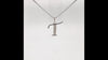 Diamond Initial Necklace in Sterling Silver