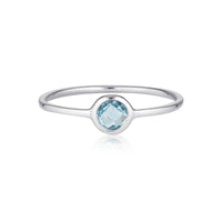 Georgini - Eos Sterling Silver Blue Topaz Ring Bevilles Jewellers 