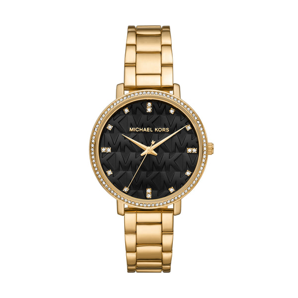 Michael Kors Pyper Black and Gold Women s Watch MK4593 Bevilles Jewellers