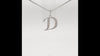 Diamond Initial Necklace in Sterling Silver