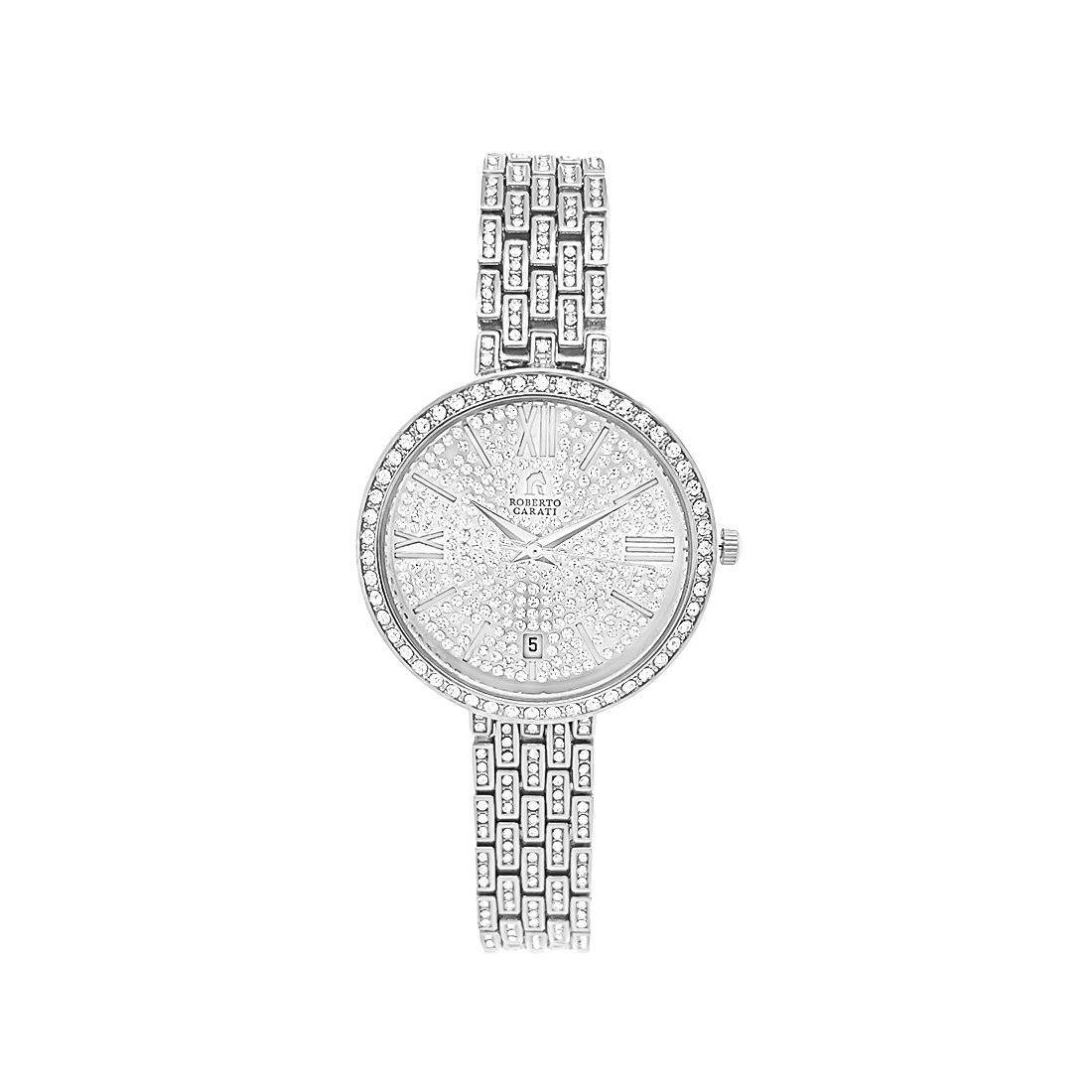 Roberto Carati Crystal Belle Silver Watch M9611 V1