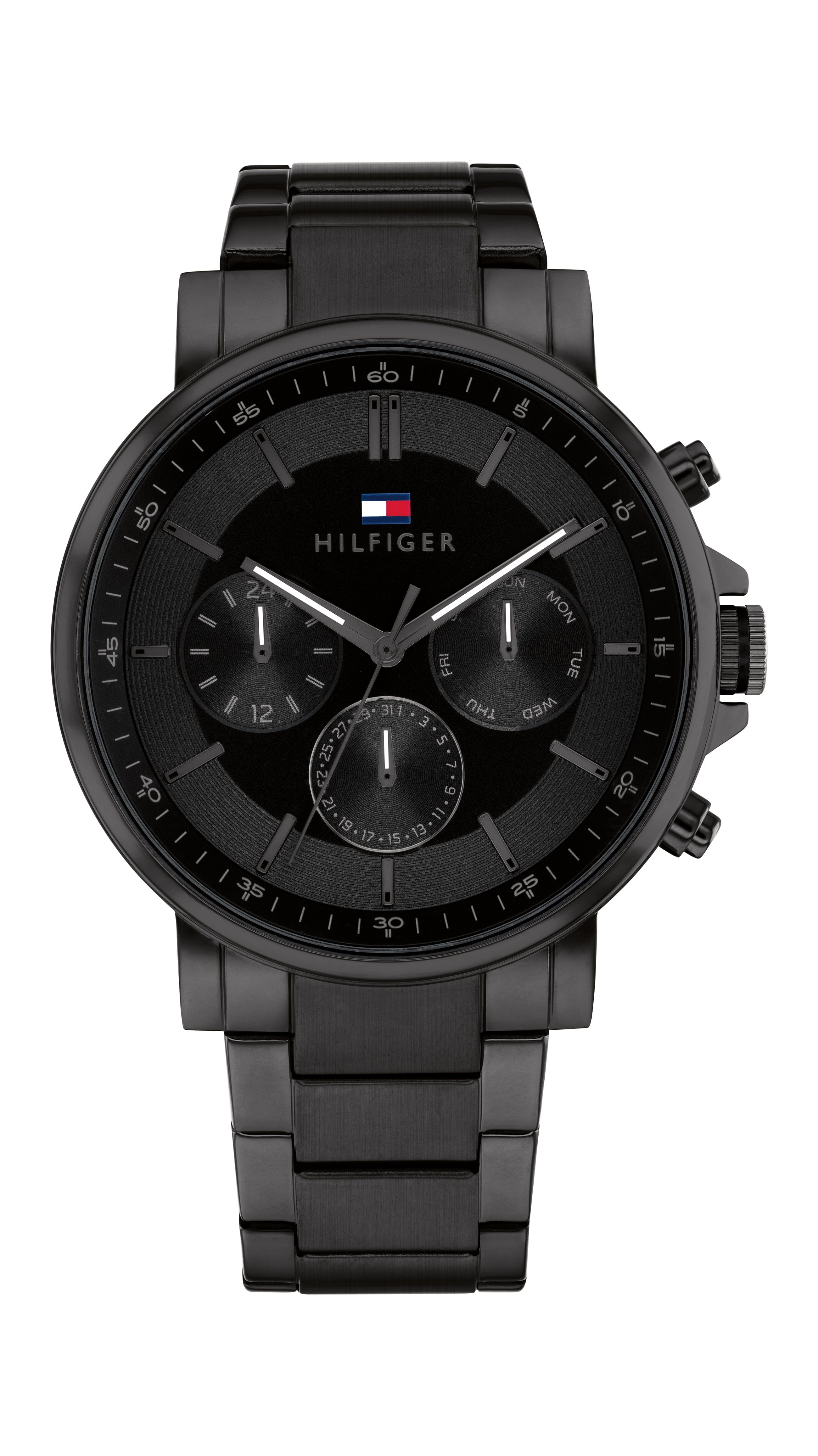 All black tommy hilfiger watch online