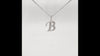 Diamond Initial Necklace in Sterling Silver