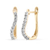 Diamond Curve Hoop Earrings in 9ct Yellow Gold Earrings Bevilles 