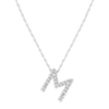 Diamond Initial Slider Necklace in Sterling Silver Necklaces Bevilles M 