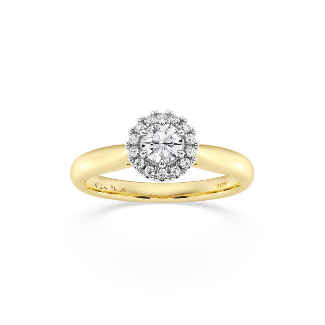 Love By Michelle Solitaire Ring with 0.45ct of Diamonds in 18ct Yellow Gold Rings Bevilles 