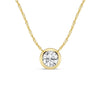 Meera Bezel 1/2ct Laboratory Grown Solitaire Diamond Necklace in 9ct Yellow Gold Necklaces Bevilles 