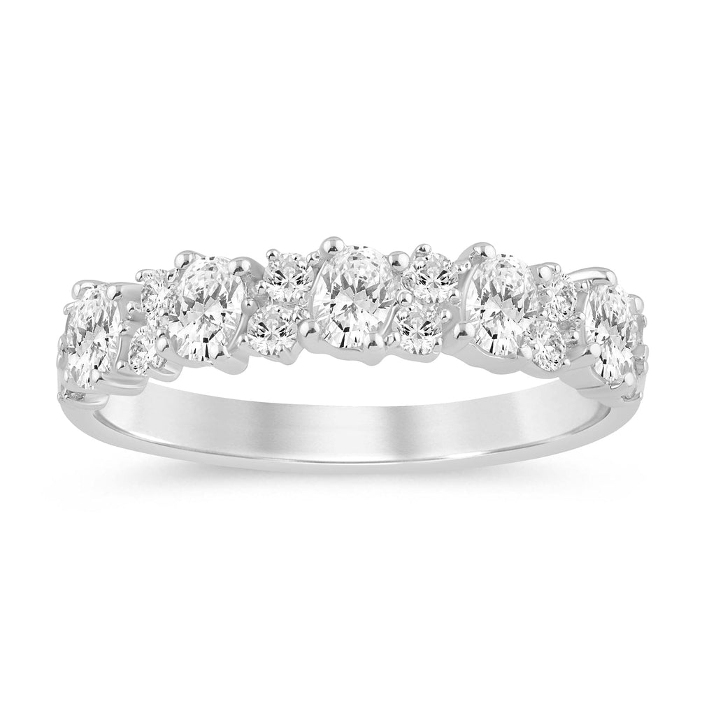 Meera Oval and Round Eternity Ring with 0.80ct of Laboratory Grown Dia ...