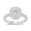 Meera Double Halo Ring with 1.00ct of Laboratory Grown Diamonds in 9ct White Gold Rings Bevilles 