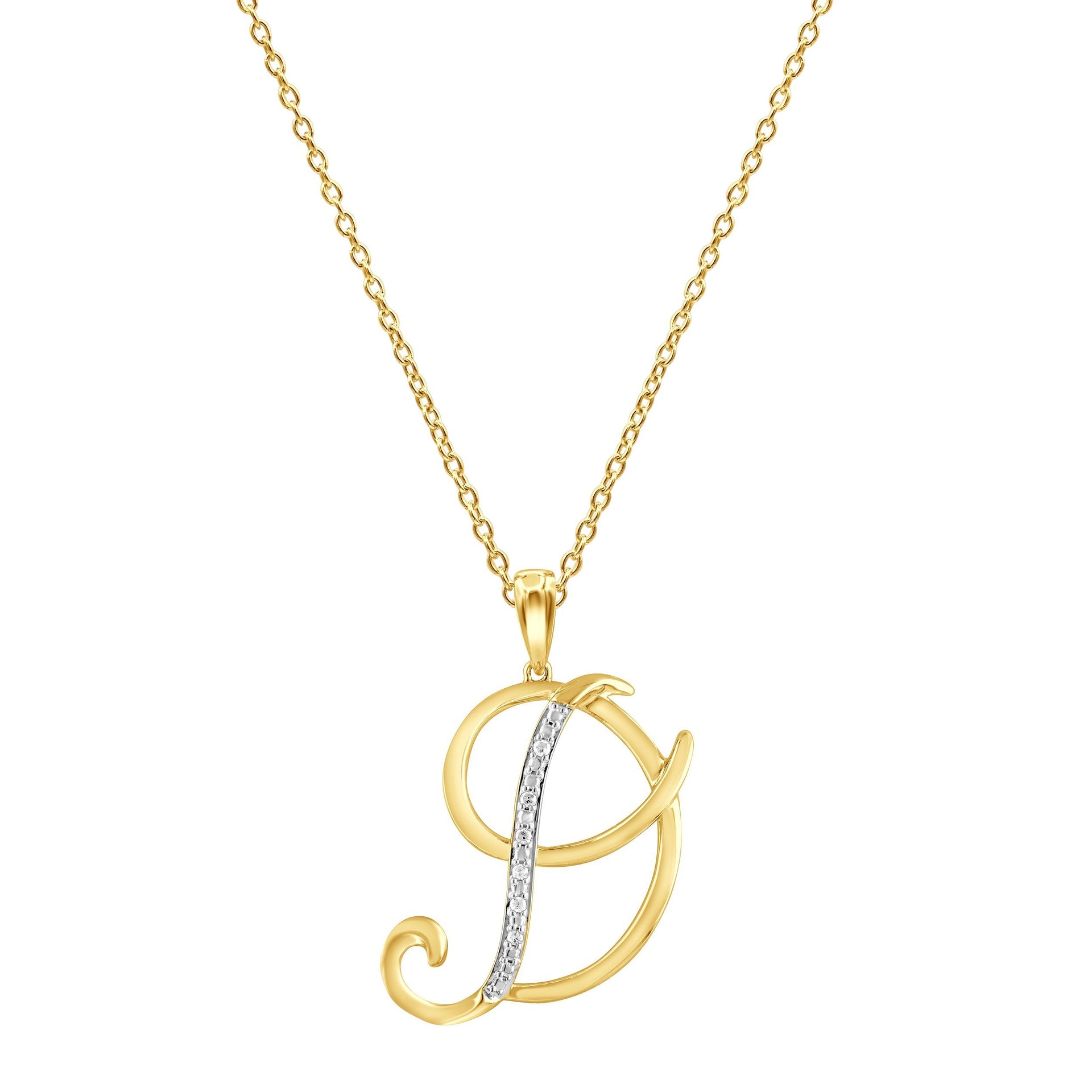 Diamond Initial Pendants in 9ct Yellow Gold – Bevilles Jewellers