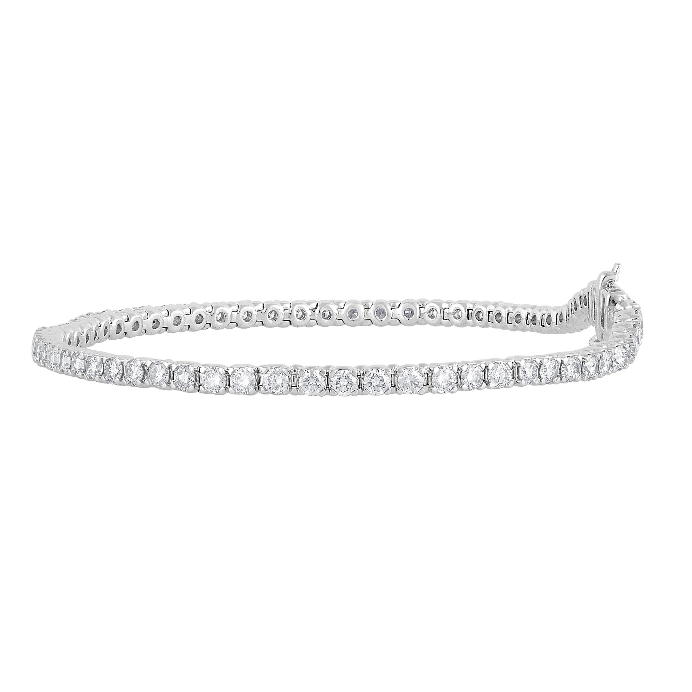 Mirage Tennis Bracelet with 3.00ct of Laboratory Grown Diamonds in Sterling Silver and Platinum Bracelets Mirage 