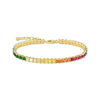 THOMAS SABO Tennis bracelet colourful stones gold Bracelet Thomas Sabo 16-19 cm 