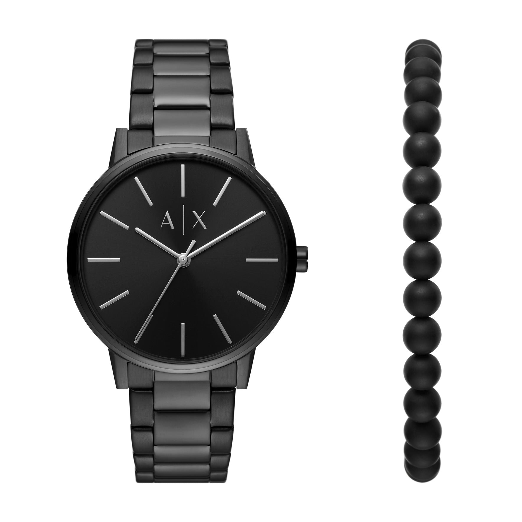 Armani exchange matte black watch best sale