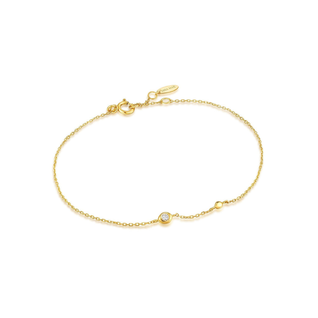 Ania Haie 14kt Gold Magma Single Diamond Bracelet – Bevilles Jewellers