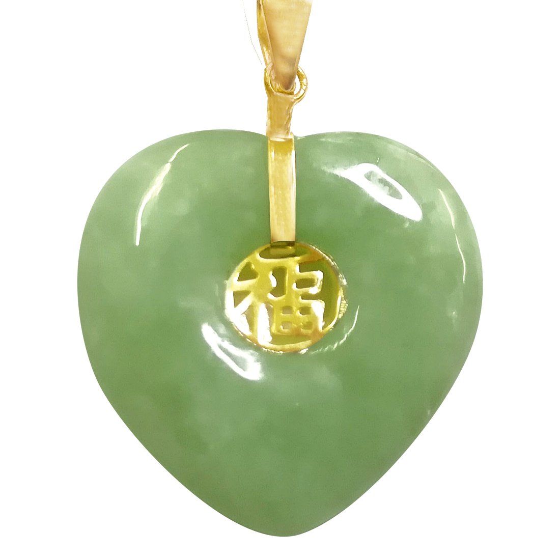 Store Pretty 9ct yellow gold jade pendant