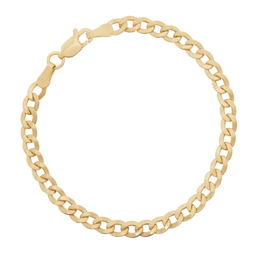 Antique 9ct Gold Curb Bracelet & Heart Padlock | RH Jewellers