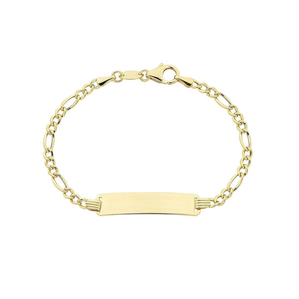Children's 9ct Yellow Gold Silver Infused ID Bracelet – Bevilles Jewellers
