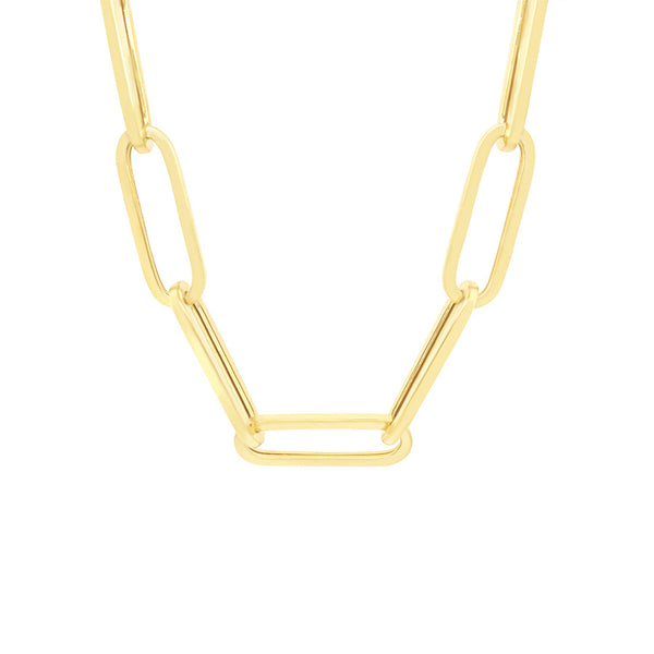 14k Yellow Gold 3.2 mm Polished Paperclip Chain Necklace (20 inches) -  1DVL7B