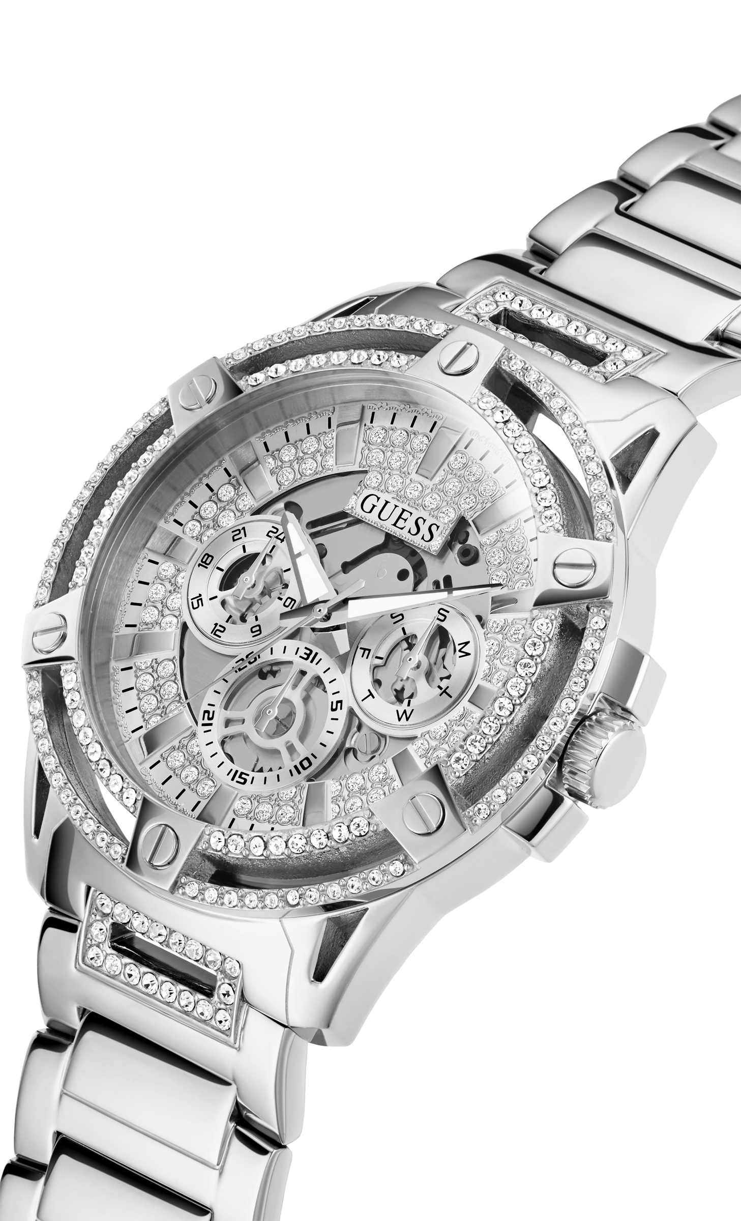 Guess King Silver Men's Watch GW0497G1 Watches Guess 