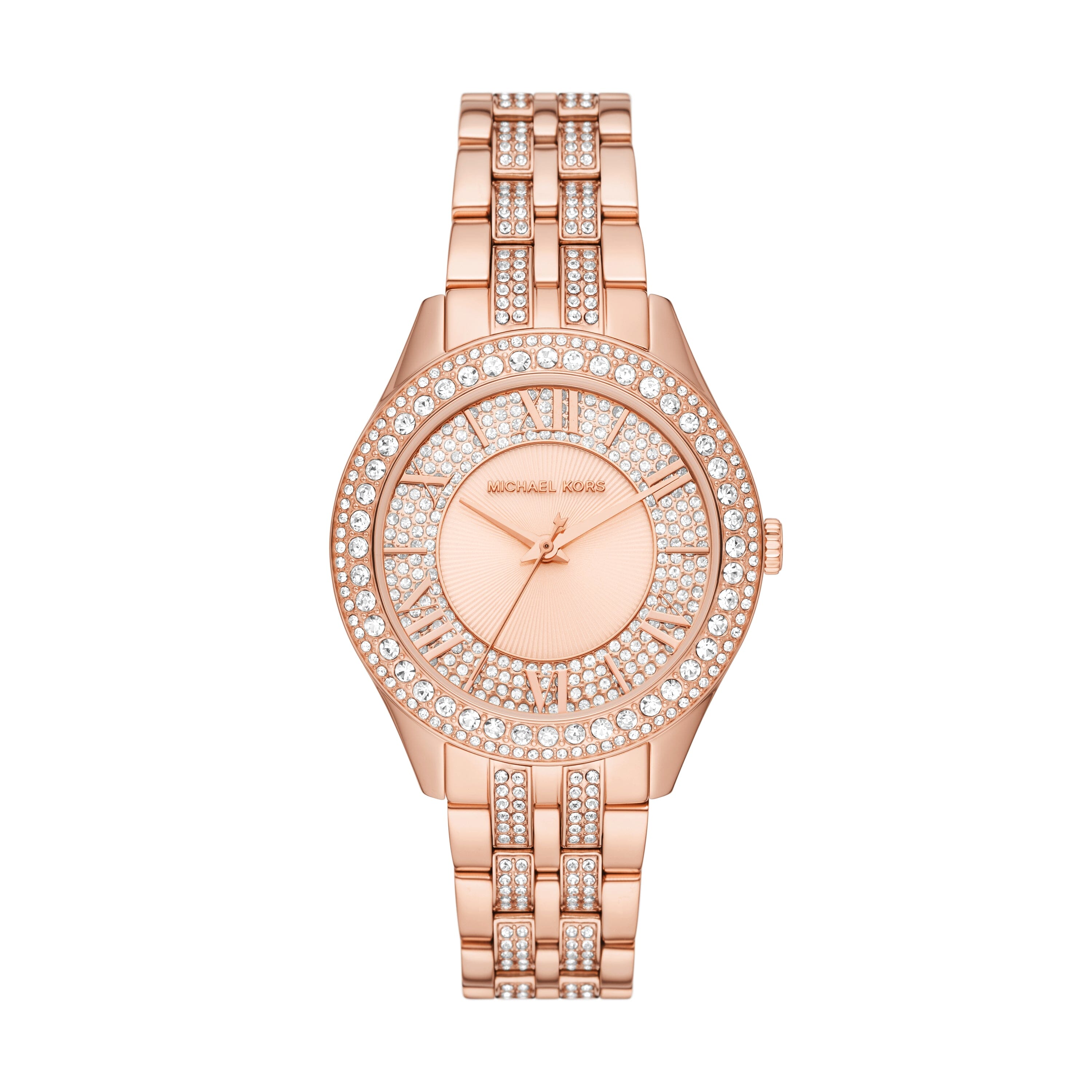 Michael kors diamond watch rose gold best sale