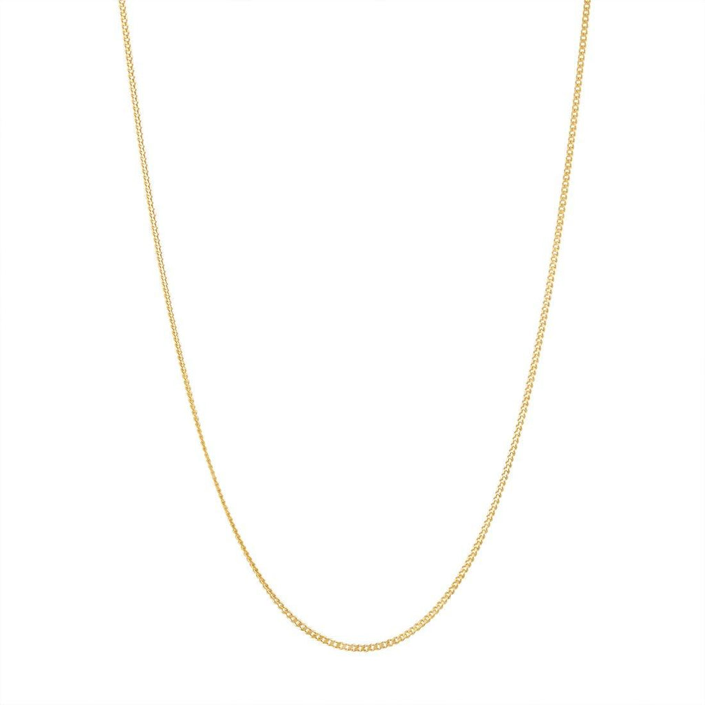 9ct Yellow Gold Fine Diamond Cut Curb Chain Necklace 50cm – Bevilles ...