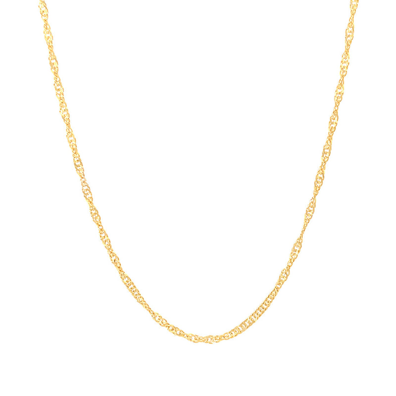 9ct Yellow Gold Singapore Necklace Chain Necklaces Bevilles 