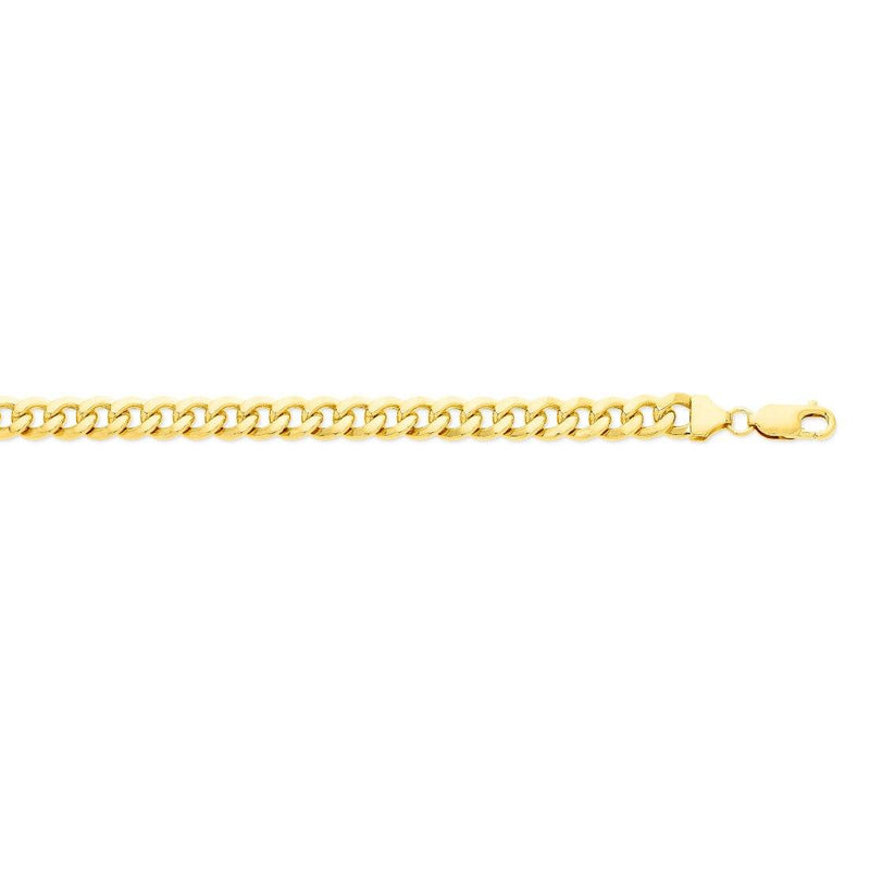 9ct Yellow Gold Concave Curb Chain Necklace 60cm Necklaces Bevilles 