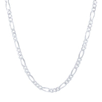 Sterling Silver Figaro Chain Necklace 55cm 4.1mm Wide Necklaces Bevilles 