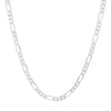 Sterling Silver Figaro Chain Necklace 55cm 4.1mm Wide Necklaces Bevilles 