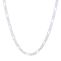 Sterling Silver Figaro Chain Necklace 55cm 4.1mm Wide Necklaces Bevilles 