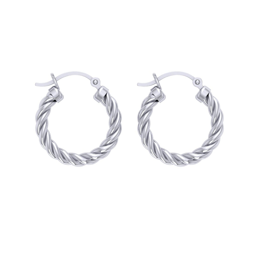 Twist Hoop Earrings in Sterling Silver – Bevilles Jewellers