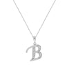 Diamond Initial Necklace in Sterling Silver Necklaces Bevilles B 