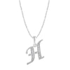 Diamond Initial Necklace in Sterling Silver Necklaces Bevilles H 