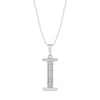 Diamond Initial Necklace in Sterling Silver Necklaces Bevilles I 