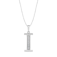 Diamond Initial Necklace in Sterling Silver Necklaces Bevilles I 