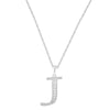 Diamond Initial Necklace in Sterling Silver Necklaces Bevilles J 