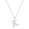 Diamond Initial Necklace in Sterling Silver Necklaces Bevilles K 