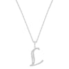 Diamond Initial Necklace in Sterling Silver Necklaces Bevilles L 