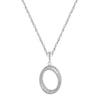 Diamond Initial Necklace in Sterling Silver Necklaces Bevilles O 