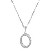 Diamond Initial Necklace in Sterling Silver Necklaces Bevilles O 